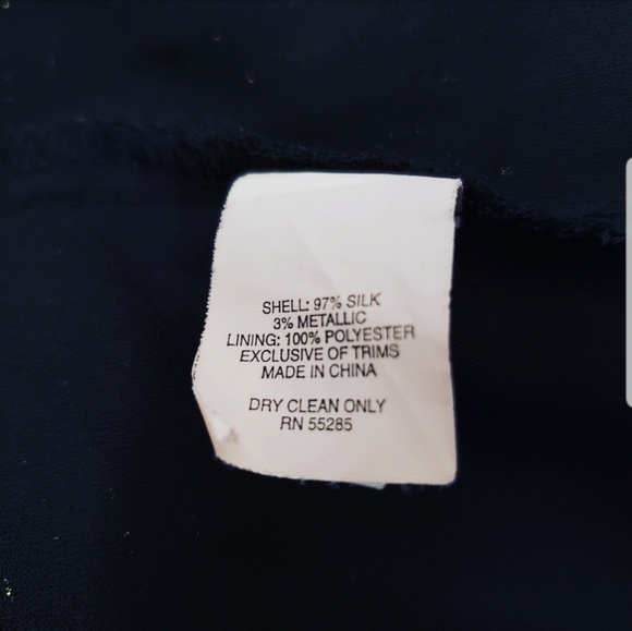 🍉 Express Silk Black and Metallic Gold Skirt 12 - Picture 4 of 4